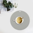 thumbnail image 3 of vnanda Flexible Round Placemat Thickened Anti-scalding Non-stick Table Protection Waterproof Heat Insulation Solid Color Reusable Flexible Stain-proof, 3 of 8