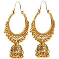 thumbnail image 1 of Retro Exaggerated Bell Tassel Hollow Earrings Glamorous Woman Jewelry Birthday, Bronze, 1 of 6