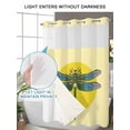 thumbnail image 6 of No Hook Shower Curtain with Snap-in Liner, Blue Dragonfly Waterproof Fabric Bathroom Curtains, Yellow Vintage Art Bath Curtains & Mesh Top Window 72"x96" Extra Long, 6 of 9