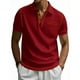 thumbnail image 1 of pstuiky camisetas de hombre, Camisa informal de verano para hombre, color liso, ventilada, holgada, con cremallera y bolsillos de solapa, manga corta camisetas de hombre xxl, 1 of 9