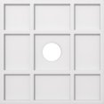 thumbnail image 1 of Ekena Millwork CMP22RK-04000 22 in. OD x 4 in. ID Square Rubik Architectural Grade PVC Contemporary Ceiling Medallion, 1 of 1