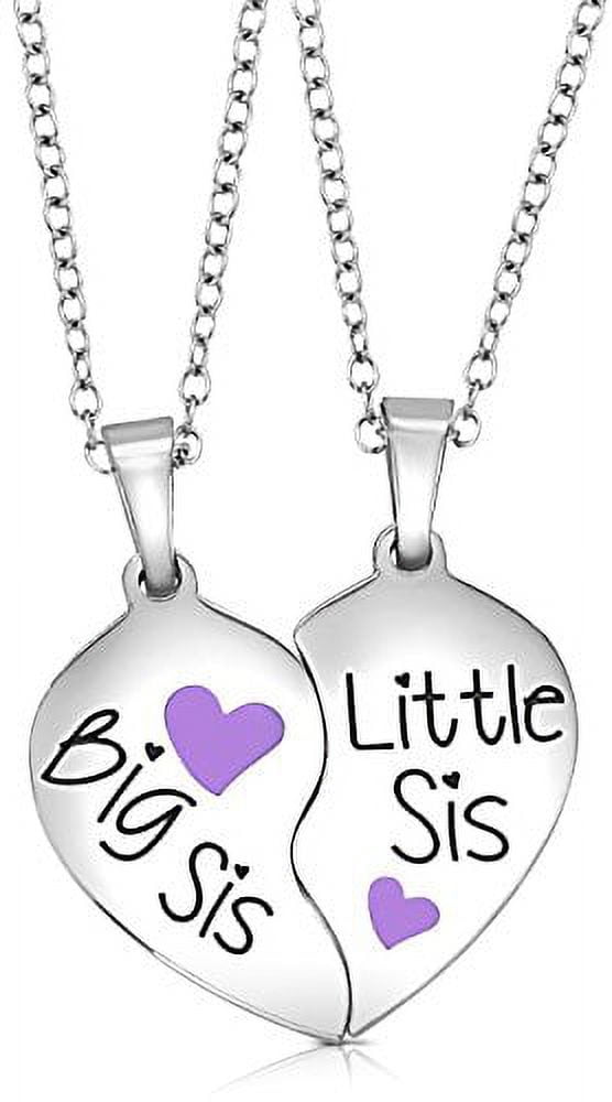 Middle sister necklace silver plated gift Big sister Little sister birthday  | eBay