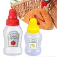 thumbnail image 4 of Portable Mini Ketchup Bottle Small Size Sauce Squeeze Bottle Lunch Salad Sauce Mustard Honey Container for Picnic, 4 of 5