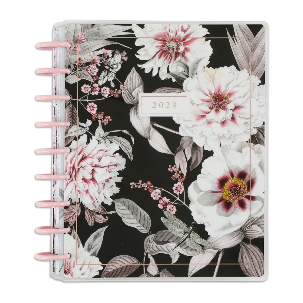 Happy Planner Dated 12 Month Planner, Jan 2023 Dec 2023, Vertical Layout, La Fleur Theme
