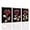 Red, variant on ZHONGYUTONG Rose Gold Wall Art Set of 3 Black and Gold Flower Painting Prints Red Rose Canvas Pictures Floral Bathroom Bedroom Home Decor Framed (11.00" x 14.00" x 3PCS)