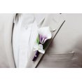 thumbnail image 3 of Set of 3 Real Touch Keepsake Artificial Calla lily Hydrangea Boutonniere-Pearl Headed Pin included, 3 of 3