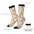 thumbnail image 2 of Yiaed Rainbow Flowers Print Great elasticity Crew Socks Sports socks for Men and Women, 2 of 5