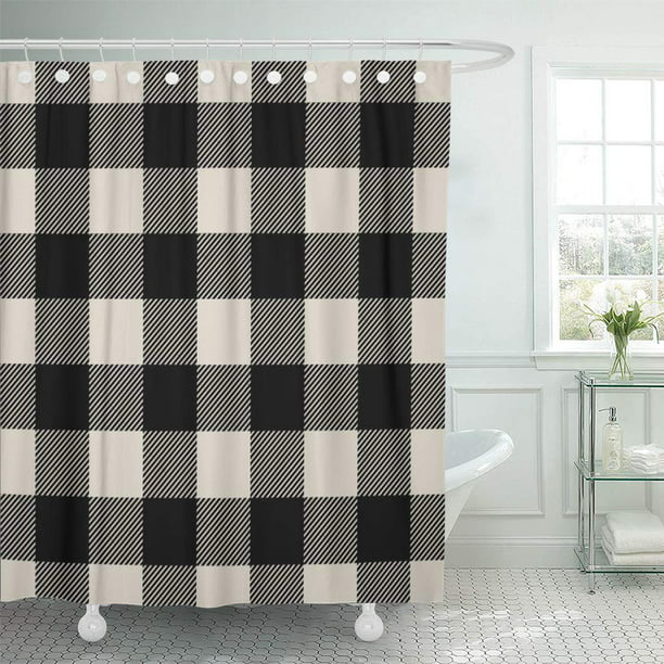 Atabie Chic And Beige Preppy Buffalo, Masculine Shower Curtains