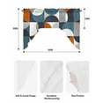thumbnail image 6 of Contemporary Orange, Kitchen Curtains Swag Valance for Windows/Bathroom/Cafe, Middle Century Abstract Geomrtry Rod Pocket Drape Panel Swag Curtains Valance for Bedroom/Living Room 56"x36", 6 of 6