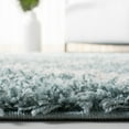 thumbnail image 3 of SAFAVIEH Daley Geometric Plush Shag Area Rug, Seafoam/Ivory, 11' x 15', 3 of 6