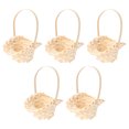 thumbnail image 1 of Miangastore 5Pcs Kitchen Basket Khaki Wooden Hand-Knitting Design for General Users, 1 of 9