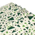 thumbnail image 3 of Yayeee Shower Curtain with Hooks 72"x72" Waterproof Fabric Bathroom Hanging Decor, Green Triangles Pattern, 3 of 5