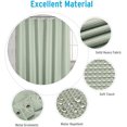 thumbnail image 3 of GourmetG Sage Green Fabric Waffle Shower Curtain with Waffle Weave Heavy Duty Hotel Quality Bathroom Shower Curtains, 72 x 72 Inches, 3 of 7