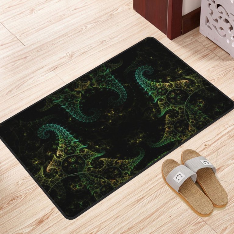 XMXY Abstract Alien Fractal Spiral Area Rugs Doormat Outdoor