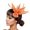 Z03_Orange, variant on QUOTAY Women's Flower Fascinator Hat with Mesh for Tea Party Wedding and Elegant Headpiece 01_Black,One Size