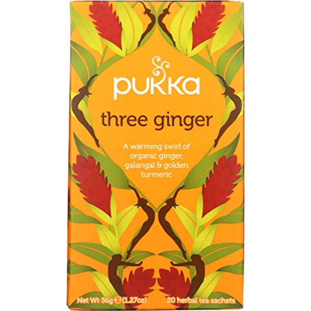 Pukka Organic Herbal Tea Ginger Herbal Teas Three Ginger Tea With