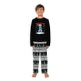 thumbnail image 5 of Family Matching Volleyball Themed Christmas Pajama Set, Black with Festive Snowman Volleyball Design and Pet Outfit, 5 of 7