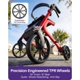 thumbnail image 4 of KEKOY Rollator Walker with Seat for Seniors, Walkers for Seniors with Seat, 400 lbs, K-Frame Reinforced, Hidden Brake Cables, 10" TPR All-Terrain Wheels, 8-Level Adjustable Height, Foldable, Red, 4 of 10