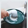 thumbnail image 3 of Cepillo De Limpieza Con 6 Cabezales Reemplazables, Fregador De Mano Para Bañeras, Pisos, Paredes, Azulejos De Cerámica, Inodoros, Agarre Antideslizante Y Rotación De 360 Grados.,Vsgery, 3 of 3