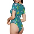 thumbnail image 3 of Naloa Cute Shark Turtle Women's Short-Sleeved Onesie, One-Piece Swimsuit for Parties, dates, clubs - XX-Large, 3 of 9