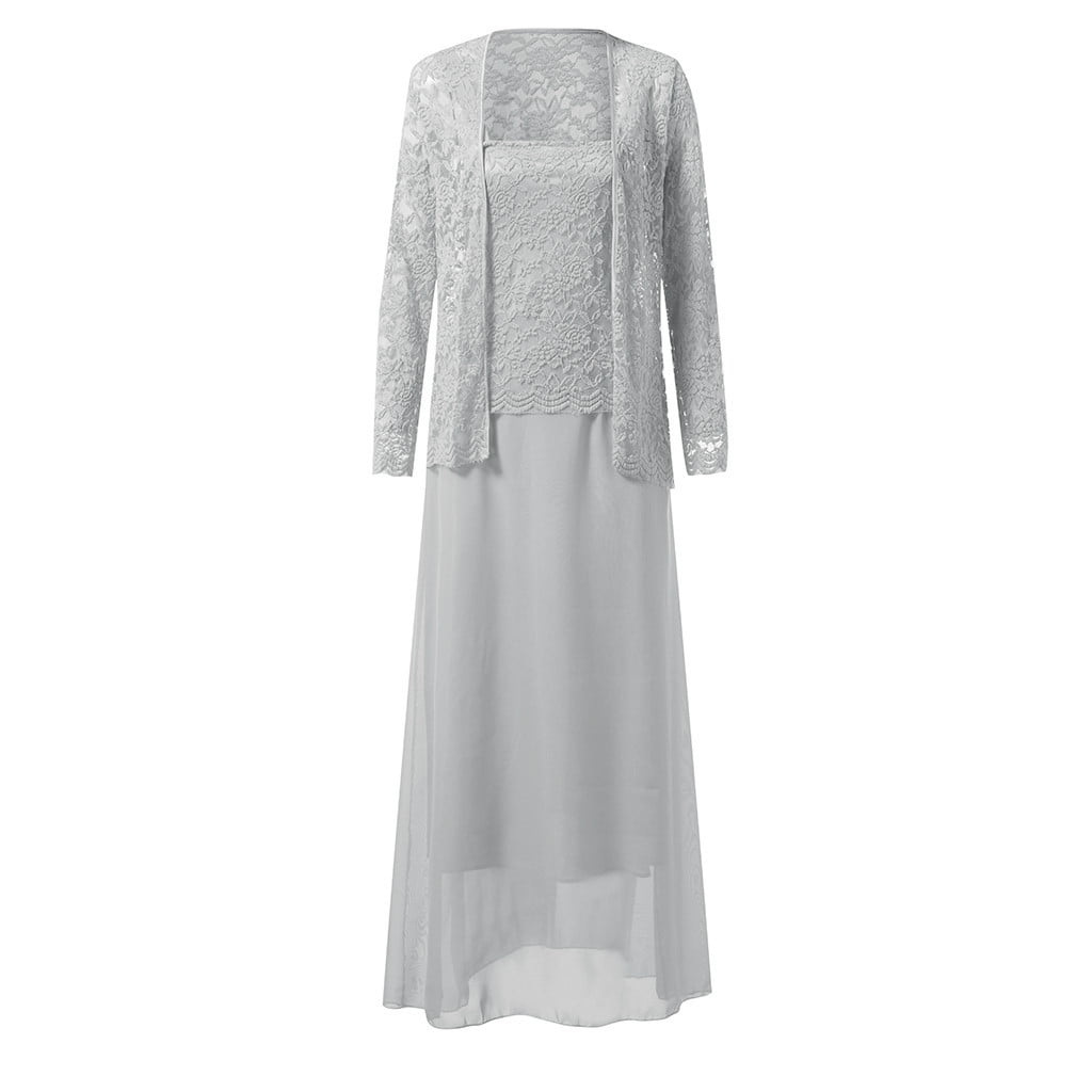 Dresses For Women 2025 Plus Size Hollow Out Lace Patchwork Solid Loose Long Dress Dress Womens - image 4