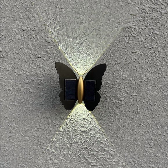 Ainf Moderne Solar Schmetterling Wandleuchte Wasserdicht Für Den Außenbereich Wiederaufladbar F¼r Den Außenbereich Warmweißes Äußeres