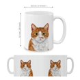 thumbnail image 4 of MUGBREW 11 Oz Ceramic Tea Cup Coffee Mug, Bi-Color White Orange Tabby Kitten Cat, 4 of 7