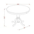 thumbnail image 5 of East West Furniture 3 Pc Dining Set Includes a Round Kitchen Table and 2 Parson Chairs, 5 of 6