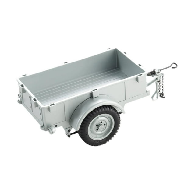 Remolque de orugas RC, accesorios de repuesto, bricolaje, modificado, actualización, desmontable con enganche, remolque de viaje para RC 1/12 1/18 Una Plata
