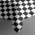thumbnail image 4 of Black White Checkered Pattern Rectangle Tablecloth 60"x120",Waterproof Polyester Rectangle Table Cloth, Wipeable Spillproof Polyester Tablecloth for Dining, Camping, Indoor and Outdoor, 4 of 6