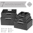 thumbnail image 1 of 7 Piece Set Decorative & Durable Woven Fabric Storage Baskets, Shelf & Closet Organization - Gray, 1 of 7