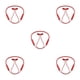 thumbnail image 2 of sweethay Auricular de cuello compatible con Bluetooth V5.0 Auriculares inalámbricos USB recargables Auriculares portátiles de viaje para correr Rojo 5piezas, 2 of 6
