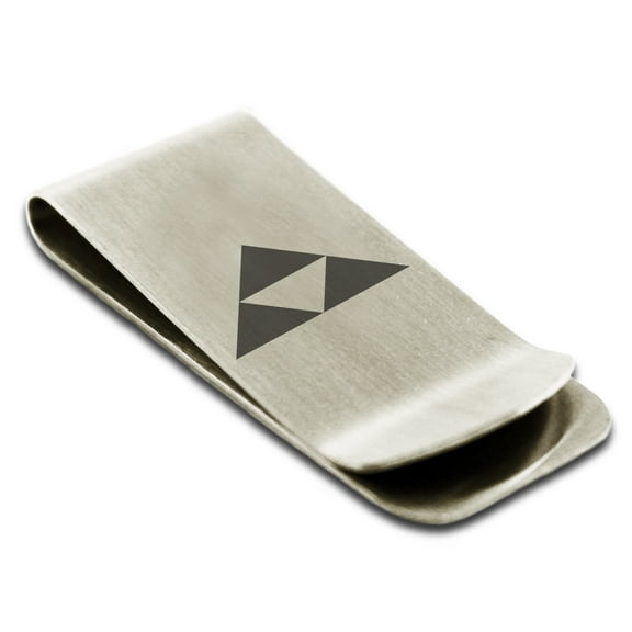 Stainless Steel Houjou Samurai Crest Engraved Money Clip Credit Card Holder