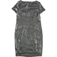 thumbnail image 2 of Vestido de cóctel con lentejuelas para mujer Ralph Lauren gris 12, 2 of 2