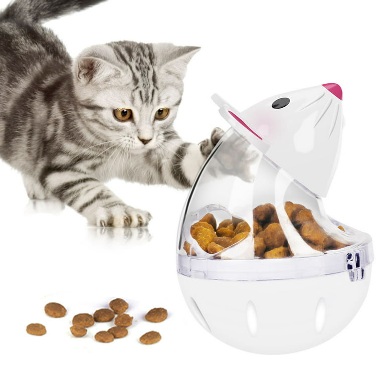 Legendog Cat Food Ball Slow Feed Mice Tumbler Shaped Pet Treat Ball Cat  Food Toy Ball Pet Food Ball Cat Feeder 