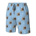thumbnail image 5 of Kdxio Brown French Bulldog Pattern Mens Casual Shorts - Drawstring Summer Beach Sports Shorts for Men, 5 of 9