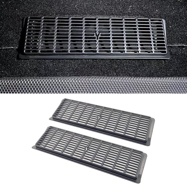 1 par de cubiertas de ventilación de salida de flujo de aire debajo del asiento automático, cubierta protectora de polvo rejilla de ventilación de shamjiam Cubierta de salida de aire