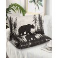 thumbnail image 2 of Black Bear Pillow Covers Queen Size 2 Pack, Vintage Forest Cabin Animals Silhouette Soft Bed Throw Pillowcases Breathable Cooling Long Lumbar Body Pillow Sham Cover for Bed Sofa 20''x30'', 2 of 7