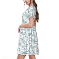 thumbnail image 2 of Fotbe Dragonfly Vestido Largo de Moda para Mujer, Vestido Tipo Camiseta con Manga Corta y Estilo Casual a Rayas y Bloques de Color, 2 of 6