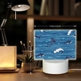 thumbnail image 6 of Vsdgher Sharks on White Blue Striped Rectangular Acrylic Night Light Acrylic Sleep Night Light Friend Gifts for Birthday Gifts for Women Teens Boys Girls, 6 of 9