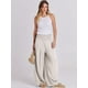 thumbnail image 5 of Pantalones Palazzo ANRABESS de lino, cintura alta, color albaricoque, para mujer, 5 of 8