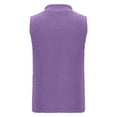 thumbnail image 4 of Idoravan Womens Fleece Sleeveless Jacket,Women Pure Color Sleeveless Plush Vest Cardigan Jacket Versatile Zipper Blouse Purple L, 4 of 5