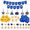 Blue, variant on Graduation Party Class of 2026 Decorations,Congrats Grad Banner,Graduation Hanging Swirl, Balloons and Cupcake Toppers for Graduation Party Supplies Blue