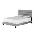 thumbnail image 5 of Boyd Sleep Piedmont Gray Faux Leather King Size Fully Upholstered Platform Bed Frame with Adjustable Headboard, 5 of 13