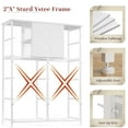 thumbnail image 6 of White Dressers for Bedroom with 10 Drawers, Dressers & Chests of Drawers with Large Metal Mesh Door, Hallway 48.2" H x 38.1" W x 11.8" D, 6 of 16