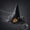 Black D, variant on AuroraX Witch Hat with Pumpkin Skeleton Black Lace Wizard Hat for Women Pointed 4 Styles Vintage Party Halloween Party Decorations Black