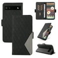 thumbnail image 1 of Feishell Flip Wallet Case for Google Pixel 6a (6.1 inch),Premium PU Leather Full Protection Magnetic Clasp Folio Flip Kickstand ID Credit Card Slots Shock Absorption Wallet Phone Case,Black, 1 of 11