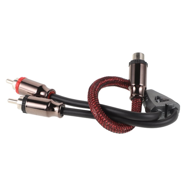 Câble Audio de Voiture Rca vers Double Rca Câble Amplificateur de Puissance Haut-Parleur Audio Fil Subwoofer Fil