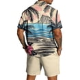 thumbnail image 4 of longantii Men's Sets Casual Button Tropical Print Shirts and Shorts Comfy Short Sleeve Beach Blouses and Shorts 2026 Vacation Outfits Khaki XXL, 4 of 6