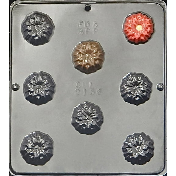 2156 Poinsettia Pieces Chocolate Candy Mold